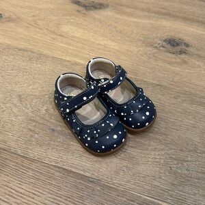 See Kai Run Blue and White Polka Dot Dress Shoes